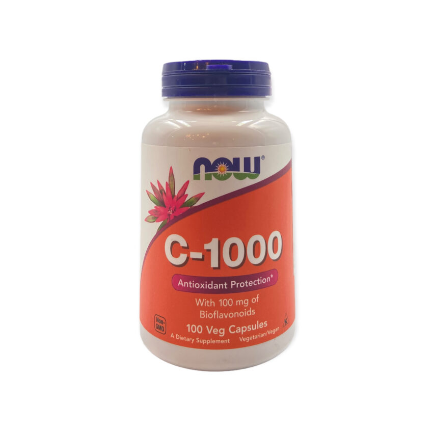 Vitamina C 1000 con 100 mg de bioflavonoides Now 100 cápsulas veg de