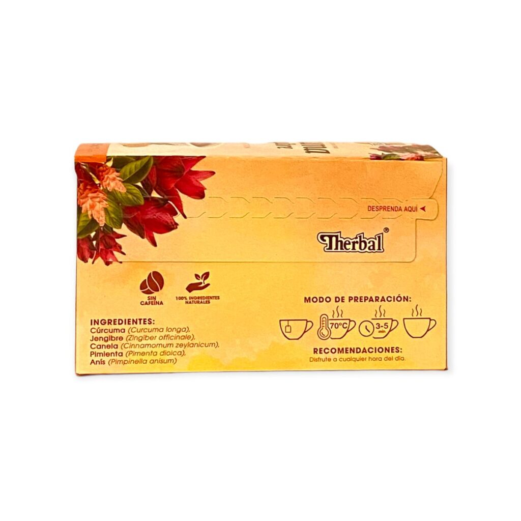 Té De Cúrcuma Y Jengibre Therbal 25 Sobres Jung Real Food 8800